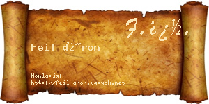 Feil Áron névjegykártya