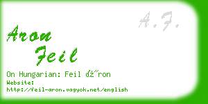 aron feil business card